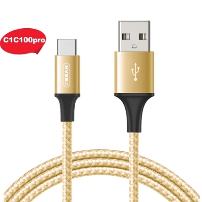 Cáp sạc nhanh Ossan Type-C dài 1m chíp đời mới OS-C1C100pro