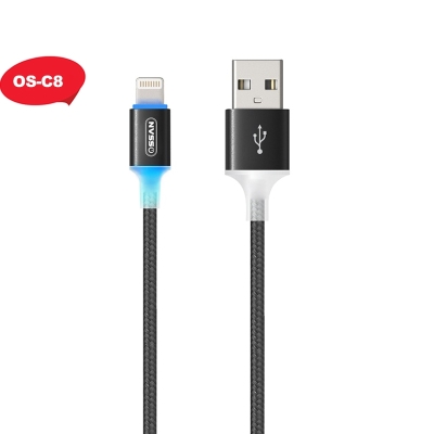 Cáp sạc nhanh có đèn LED Lightning cho iPhone Ossan OS-C8