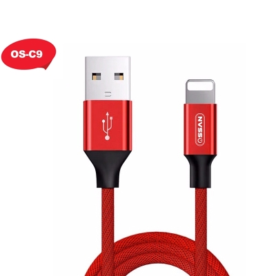 Dây cáp dù bọc vải sạc nhanh Lightning cho Iphone Ossan OS-C9