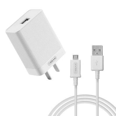 Combo sạc nhanh Ossan củ 5V-2A dây micro usb dài 1m OS-B6M