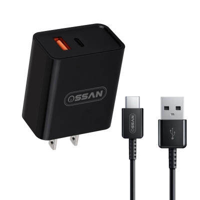 Combo sạc nhanh Ossan dây type-c củ sạc nhanh PD 18W