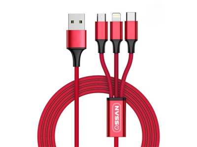 Cáp sạc đa năng Ossan 3 đầu OS-C5